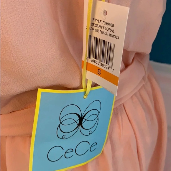 NWT! Women’s CeCe ruffled color block maxi dress Small - Picture 4 of 4